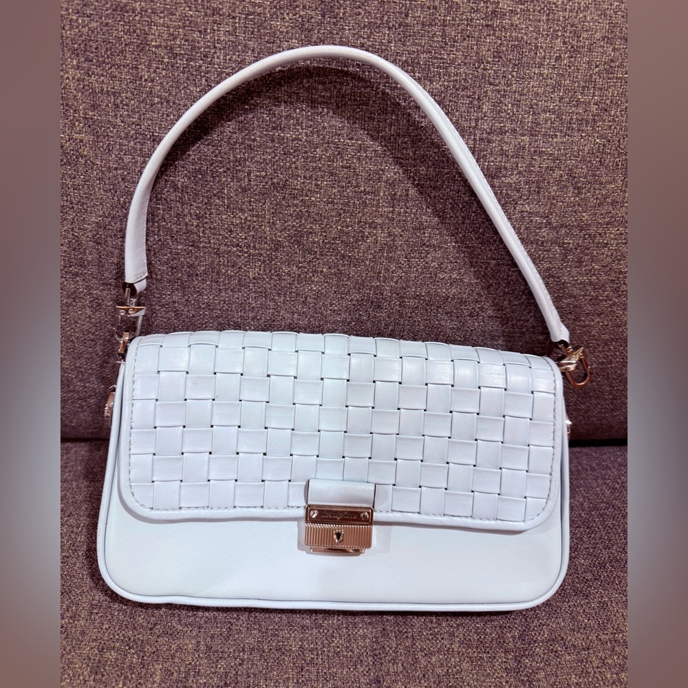Micheal Kors Tiffany Blue Woven leather Handbag